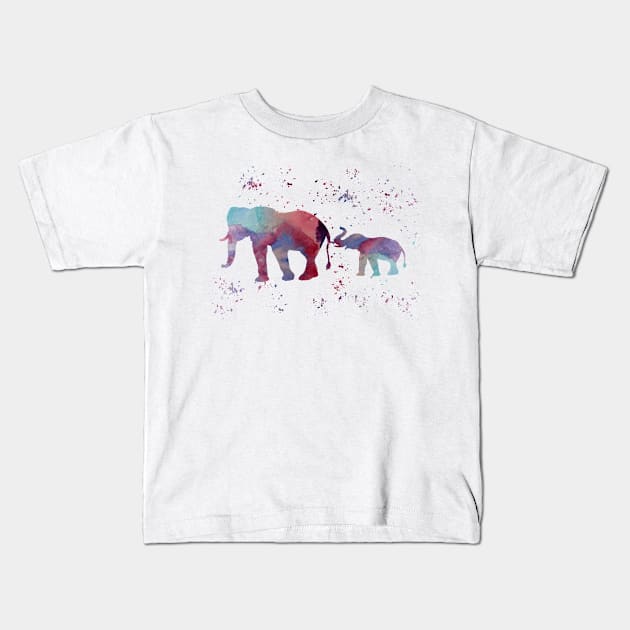 Elephants Kids T-Shirt by BittenByErmines